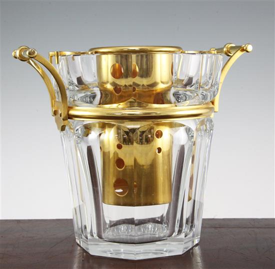 A Baccarat crystal Moulin Rouge design champagne ice bucket, 23.5cm